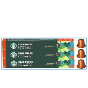 NEW  Starbucks by Nespresso Colombia Coffee Capsules, 30-Count